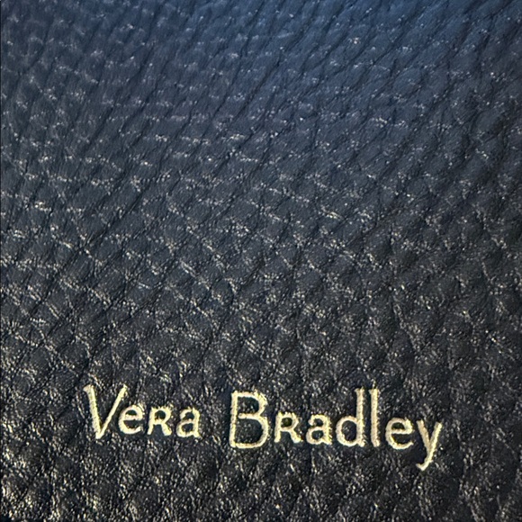 Vera Bradley Slim Travel Organizer Black Genuine pebbled Leather - Picture 6 of 10
